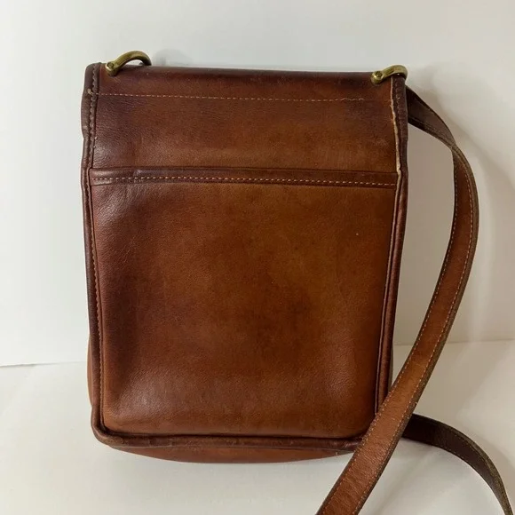 Vintage Coach Murphy Turnlock Leather Crossbody Bag British Tan Leather - Picture 2 of 12